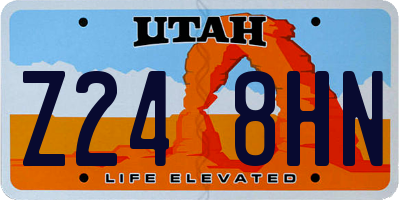 UT license plate Z248HN