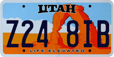 UT license plate Z248IB