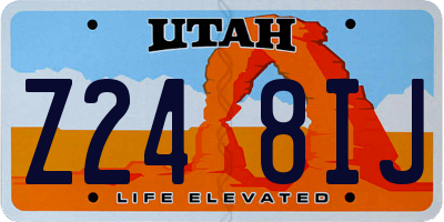 UT license plate Z248IJ
