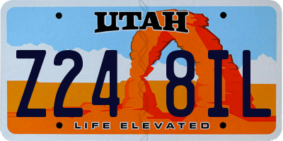 UT license plate Z248IL