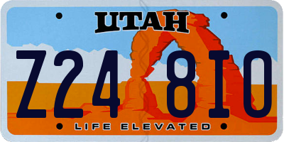 UT license plate Z248IO