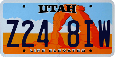 UT license plate Z248IW