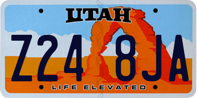 UT license plate Z248JA