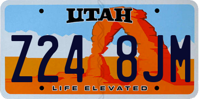 UT license plate Z248JM