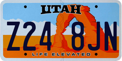 UT license plate Z248JN