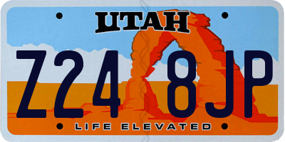 UT license plate Z248JP