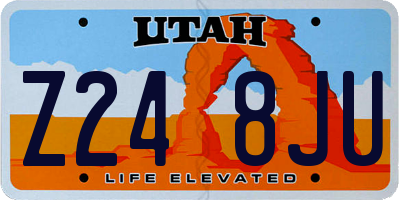 UT license plate Z248JU