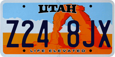 UT license plate Z248JX