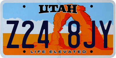 UT license plate Z248JY