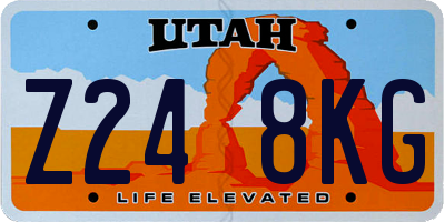 UT license plate Z248KG