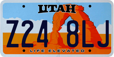 UT license plate Z248LJ