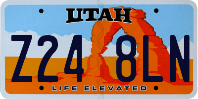 UT license plate Z248LN