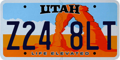 UT license plate Z248LT