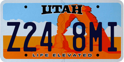 UT license plate Z248MI
