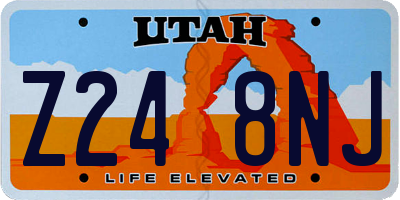 UT license plate Z248NJ