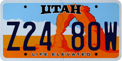 UT license plate Z248OW
