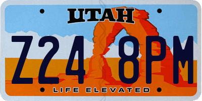 UT license plate Z248PM