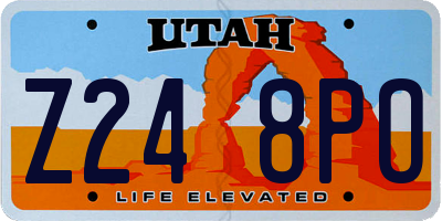 UT license plate Z248PO