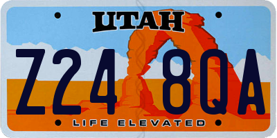 UT license plate Z248QA