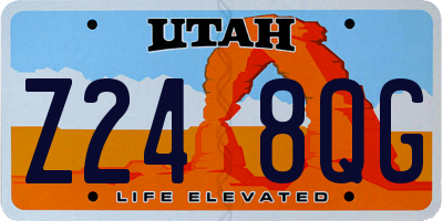 UT license plate Z248QG