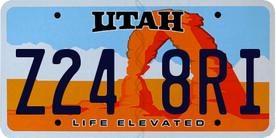UT license plate Z248RI