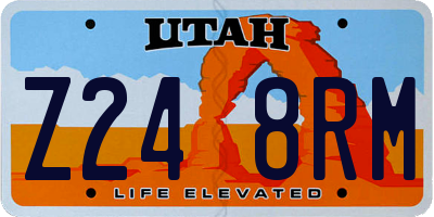 UT license plate Z248RM
