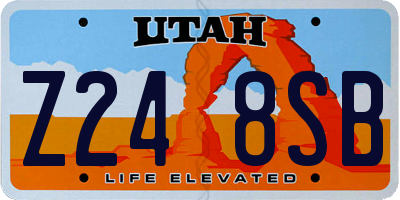 UT license plate Z248SB