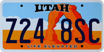 UT license plate Z248SC