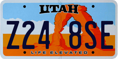 UT license plate Z248SE