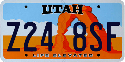 UT license plate Z248SF