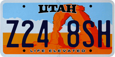 UT license plate Z248SH