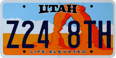UT license plate Z248TH