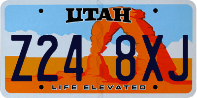 UT license plate Z248XJ