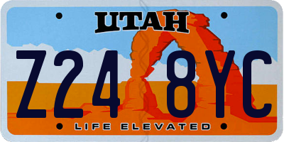 UT license plate Z248YC