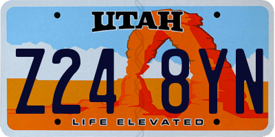 UT license plate Z248YN