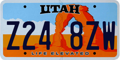 UT license plate Z248ZW