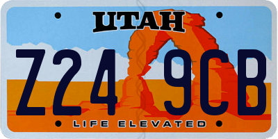 UT license plate Z249CB