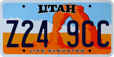 UT license plate Z249CC