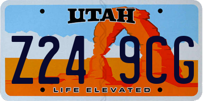 UT license plate Z249CG