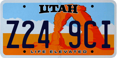 UT license plate Z249CI