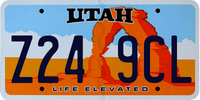 UT license plate Z249CL