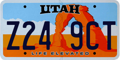 UT license plate Z249CT