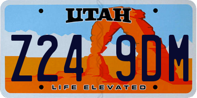 UT license plate Z249DM