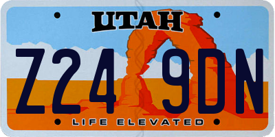 UT license plate Z249DN