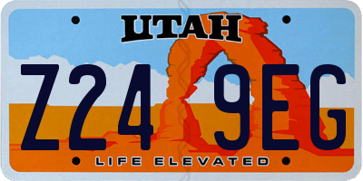 UT license plate Z249EG