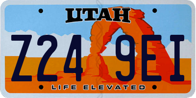 UT license plate Z249EI