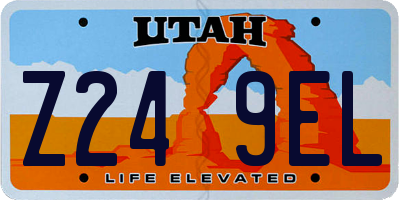UT license plate Z249EL