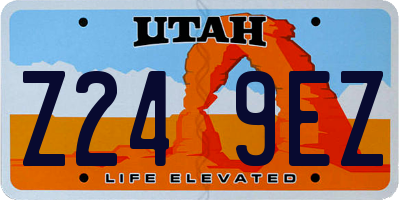 UT license plate Z249EZ