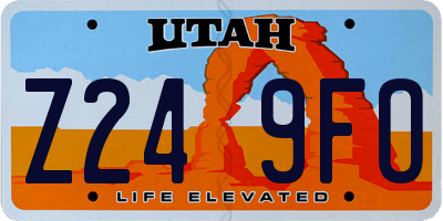 UT license plate Z249FO