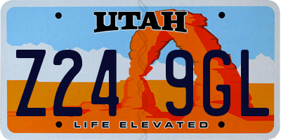UT license plate Z249GL